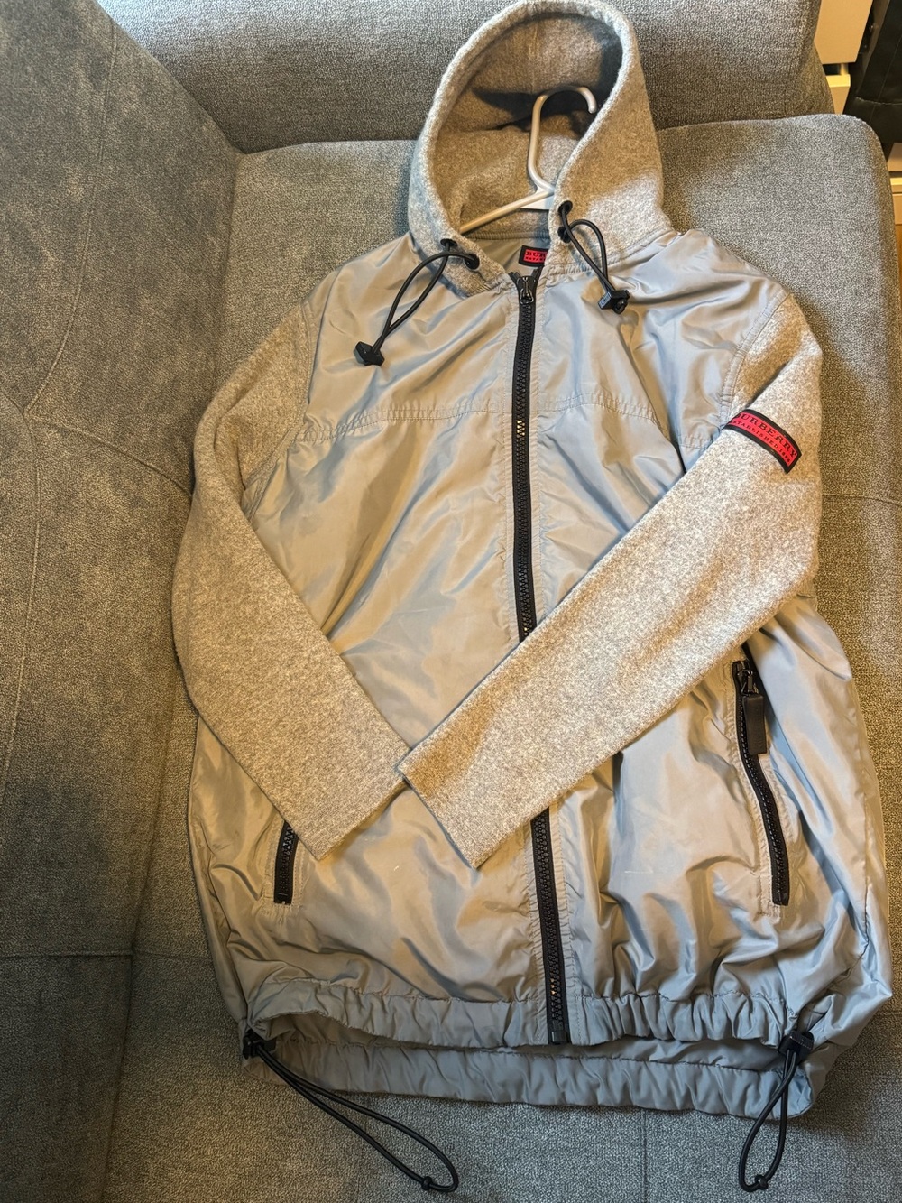 Men's Burberry Hooded Hybrid Jacket